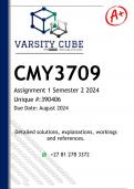 CMY3709 Assignment 1 &lpar;DETAILED ANSWERS&rpar; Semester 2 2024 - DISTINCTION GUARANTEED