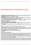 C784-APPLIED HEALTHCARE STATISTICS EXAM WITH FULL UPDATE