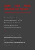 ECON 1010 FINAL Questions and Answers