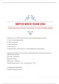 NMTCB MOCK EXAM 2024 WITH GUARANTEED ACCURATE ANSWERS&vert;VERIFIED 
