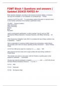 FOMT Block 1 Questions and answers &vert; Updated 2024&sol;25 RATED A&plus;