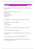 differential equation study Questions & Answers &lpar;100 &percnt;Score&rpar; Latest Updated 2024&sol;2025 Comprehensive Questions A&plus; Graded Answers &vert; 100&percnt; Pass