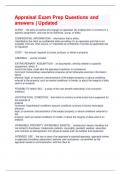 Appraisal Exam Prep Questions and answers &vert; Updated