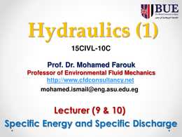 lec 9 for Hydraulics 1
