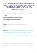 ATI CAPSTONE MEDICAL SURGICAL ASSESSMENT 2 &sol;ALL 50 QUESTIONS AND CORRECT WELL ELABORATED ANSWERS WITH RATIONALES&sol; ATI MED SURG CAPSTONE ASSESSMENT 2 REAL LATEST EXAM 2024&sol;2025 &lpar;BRAND NEW&excl;&excl;&rpar;