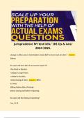 jurisprudence NY test info&sol; 181 Qs & Ans&sol; 2024-2025&period;