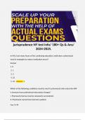 jurisprudence NY test info&sol; 180&plus; Qs & Ans&sol; 2024-2025&period; 