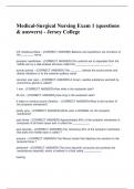Medical-Surgical Nursing Exam 1 &lpar;questions & answers&rpar; - Jersey College&period;