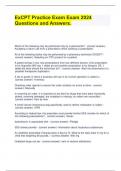 ExCPT Practice Exam Exam 2024 Questions and Answers&period;