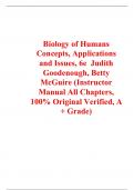 Instructor's Manual for Biology of Humans Concepts&comma; Applications and Issues 6th Edition By Judith Goodenough&comma; Betty McGuire &lpar;All Chapters&comma; 100&percnt; Original Verified&comma; A&plus; Grade&rpar;