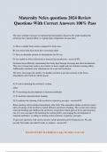 Maternity Nclex questions 2024 Review Questions With Correct Answers 100&percnt; Pass
