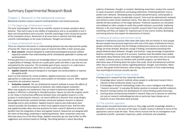 Summary Experimental research Book 2017