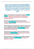 WGU C224 OBJECTIVE ASSESSMENT RESEARCH FOUNDATIONS EXAM OA NEWEST QUESTIONS AND DETAILED CORRECT ANSWERS &vert; WGU C224 OA 2025