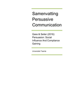 Samenvatting Persuasive Communication