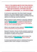 WGU C224 RESEARCH FOUNDATIONS FINAL EXAM NEWEST ACTUAL EXAM 2024- 2025 QUESTIONS AND DETAILED CORRECT ANSWERS &vert; A&plus; STUDYGUIDE