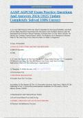 AANP AGPCNP Exam Practice Questions And Answers 2024&sol;2025 Update Completely Solved 100&percnt; Correct