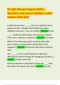 PA Joint Rescue Program NVRA &vert; Questions and Correct Solutions Latest Update 2024&sol;2025