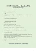 NSG 510 EXAM Prep Questions With Correct Answers&period;