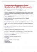 Pharmacology Rasmussen Exam 1 Questions And 100&percnt; Correct Answers