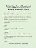Physical Exam &lpar;Intro to PE&comma; Anatomical Terms&comma; and Vital Sign Interpretations&rpar; Questions With Correct Answers