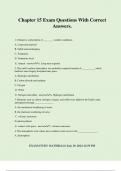 Chapter 15 Exam Questions With Correct Answers.