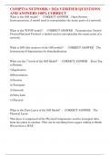 COMPTIA NETWORK&plus; 2024 VERIFIED QUESTIONS AND ANSWERS 100&percnt; CORRECT
