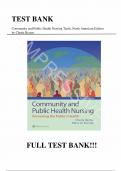 Test Bank - for Community and Public Health Nursing Tenth&comma; Edition by Cherie Rector&comma; All Chapters &vert; Complete Guide A&plus;