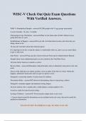 WISC-V Check Out Quiz Exam Questions With Verified Answers&period;