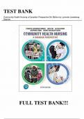 Test Bank - for Community Health Nursing A Canadian Perspective 5th Edition by Lynnette Leeseberg Stamler&comma; All Chapters &vert; Complete Guide A&plus;