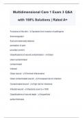 Multidimensional Care 1 Exam 3 Q&A with 100&percnt; Solutions &vert; Rated A&plus;