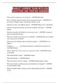 HAMLET CURRENT EXAM WITH &lbrace;50&rcub; QUESTIONS AND VERIFIED ANSWERS