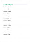 CJBAT Practice Questions And Answers With Verified Solutions Graded A&plus;