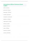 Corrections Officer Entrance Exam CJBAT Updated 2024&sol;2025 Actual Questions and answers with complete solutions