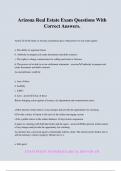 Arizona Real Estate Exam Questions With Correct Answers&period;