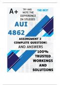 AUI4862 Assignment 3 &lpar;COMPLETE ANSWERS&rpar; 2024 - DUE 8 August 2024