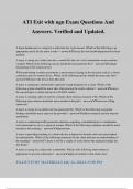 ATI Exit with ngn Exam Questions And Answers&period; Verified and Updated&period;