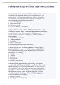 Family Med PAEA Practice Test 100&percnt; Accurate