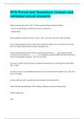 NYS Permit test Questions reviews and validated actual answers&period; 
