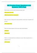 SIE Practice Exam Questions and  Answers 100&percnt; Pass