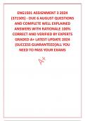 ENG1501 ASSIGNMENT 3 2024 &lpar;371505&rpar; - DUE 6 AUGUST QUESTIONS AND COMPLETE WELL EXPLAINED  ANSWERS WITH RATIONALE 100&percnt; CORRECT AND VERIFIED BY EXPERTS  GRADED A&plus; LATEST UPDATE 2024  &lpar;SUCCESS GUARANTEED&rsqb;ALL YOU NEED TO PASS YOUR EXAMS