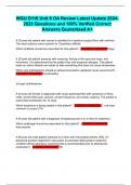 WGU D116 Unit 8 OA Review Latest Update 2024-2025 Questions and 100&percnt; Verified Correct Answers Guaranteed A&plus;
