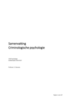 Criminologische psychologie