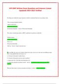 NYS EMT Written Exam Questions and Answers &lpar;Latest  Updated&rpar; 2024-2025 Verified 