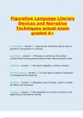 Figurative Language Literary Devices and Narrative Techniques actual exam graded A&plus;