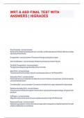 WRT & ASD FINAL TEST WITH ANSWERS &vert; HIGRADES