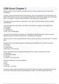 CGS Excel Chapter 3 Questions with 100&percnt; Correct Answers Graded A&plus; &vert; Verified &vert; Latest Update 2024&comma; Actual Complete Solutions &comma;Garanteed Distinction