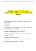   Shadow Health Comprehensive Assessment Questions And Answers 100&percnt; Verified&period;