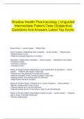      Shadow Health Pharmacology &vert; Unguided Intermediate Patient Case &lpar;Subjective&rpar; Questions And Answers Latest Top Score&period;