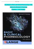 Basic and Clinical Pharmacology 14th Edition TEST BANK by Bertram G&period; Katzung&comma; Verified Chapters 1 - 66&comma; Complete Newest Version
