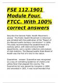FSE 112&period;1901 Module Four&period; FTCC&period; With 100- correct answers&period;